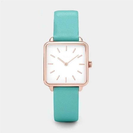 Enkla Klockor Kvinnor Lyxmärke Fyrkantig Mode Quartz Guld Rostfritt Stål Läder Klänning Casual Dam Armbandsur Montre Femme