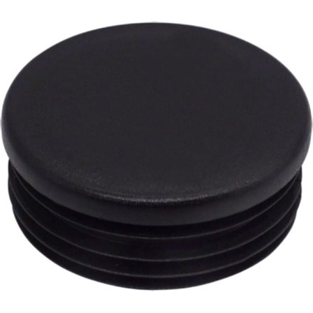 Pakkaus, jossa 20 kpl 60 mm pyöreitä putkitulppia, mustia muovisia aitatolpan suojuksia, putken tulppia, musta RAL 9005