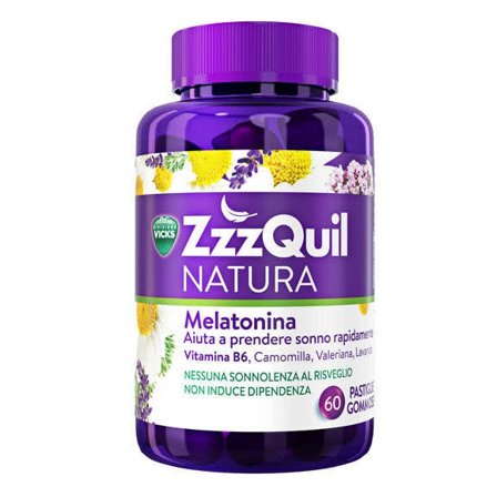 ZzzQuil NATURA 60 Pastiglie Gommose Melatonina Camomilla
