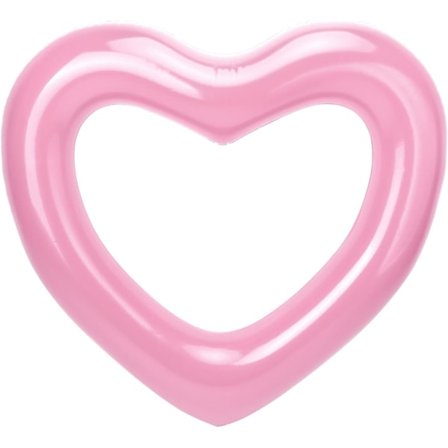 Uppblåsbar badring, 120 cm diameter hjärtformad sommar simbassäng flyt