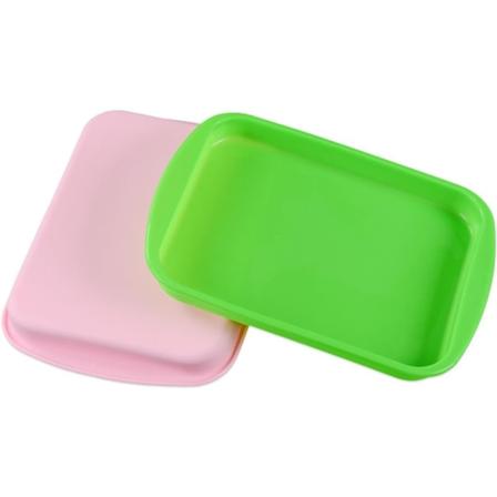Fleksibel og non-stick silikonkakeform - BPA-fri rektangel (tilfeldig farge)