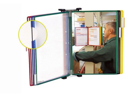 tarifold Väggställ 10 fickor A4 sort.färg - Lyreco - Kontorsmaterial - Till skrivbordet - Bordsställ och panelsystem