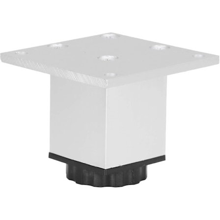 4 st vita möbelben, fyrkantiga aluminiumlegeringsben för soffa och skåp, justerbara