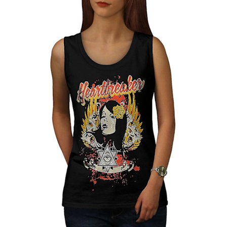 Heartbreaker Rose Dam Blacktank Top | Wellcoda