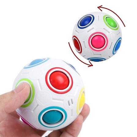 Magisk Rubix Rainbow Ball Cube Speed Fotball Puslespill Leker