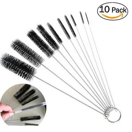10-pack dricksugrör rengöringsborste sugrör rengörare sugrör borste rör rengörare tubflaska rengöringsborste svart