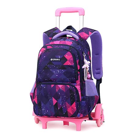 Skole rygsæk med hjul til børn, rullende rygsække til studerende, taske med hjul, tasker til grundskolen