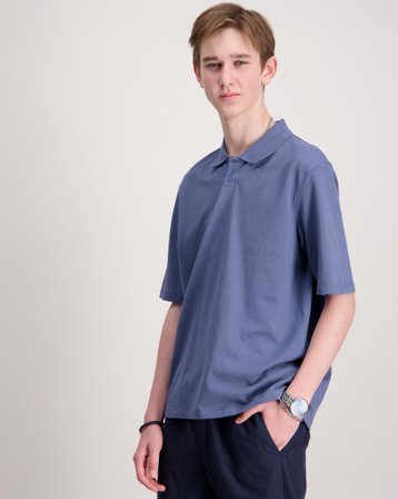 LMTD NLMHANNES SS L PIQUE POLO Blau Tops/Blusen Jungen - Kids Brand Store