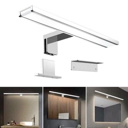 LED spejllampe 30cm IP44, 4000K neutral hvid, vandtæt badeværelseslampe uden flimmer