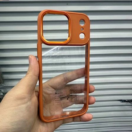 iPhone 17AIR Emma Orange Skal Guld Sköld Ultra-Transparent Fulltäckande Stöttåligt