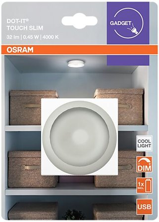 OSRAM Led Mobil Lykt Dot- It Slim Hvit Batteri