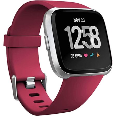 Det smarta klockarmbandet är kompatibelt med Fitbit versa Smartwatch, versa 2 och versa Lite se-klockor för kvinnor och män(Röd-S)