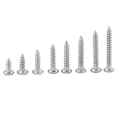 Rustfri stål 304 selvskærende skruer til træbearbejdning af plastik (panhoved)