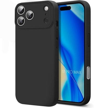 Skyddsskal - BOOLING - för iPhone 17 Pro Max - Slim Silikon Mot Repor - Svart
