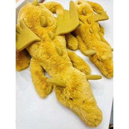 Jellycat Stor Pink Drage Plyslegetøj 66 cm, Mytisk Blødt Legetøj, Klassisk Børnegave, Fantasy Udstoppede Dyr Gul Udgave