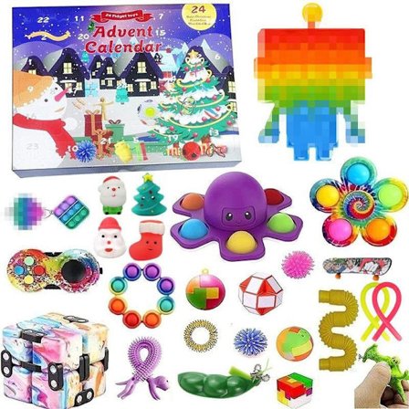 Nedtællings Jule Blind Box Børns Adventskalender Stress Relief Legetøj Ornamenter Drenge og Piger Legetøj