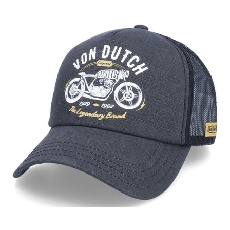 Von Dutch - Svart trucker Keps - Crew9 Vintage Black Trucker @ Hatstore