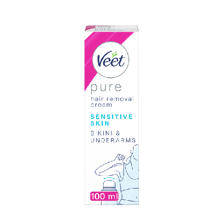 Veet Pure Hårborttagningskräm Bikini & Underarm Hårborttagning 100ML