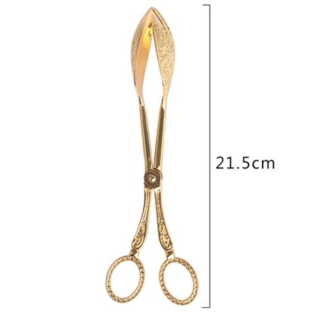 1st Tong Guldpläterad Snack Cake Clip Sallad Bröd Bakverk Clamp