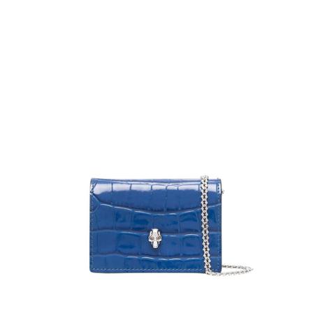 Alexander McQueen, Wallet Niebieski, Kobieta, Rozmiar: ONE Size