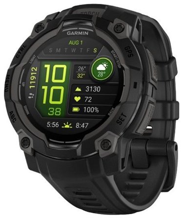 Garmin Instinct 3 45 mm AMOLED Svart med Svart Armband
