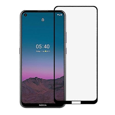 Silkestryck Fullskärmsskydd Härdat Glas [Full Lim] Kompatibel med Nokia 5.4-WELLNGS