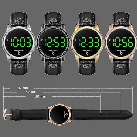 Mode-Led Digital Ur Mænd Berøringsfølsom Skærm Dyb Vandafvisende Sportsur (FMY)