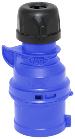 Garo P 432-9 S Stickpropp IP44, 5-polig, 32A Blå, 9 h, Anslutningsdon & kablar