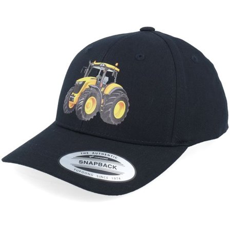 Kiddo Cap - Svart adjustable Keps - Kids Yellow Tractor Print Black Adjustable @ Hatstore