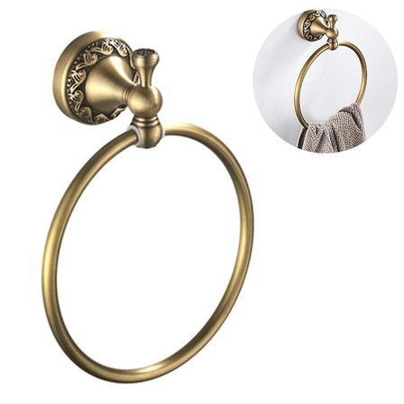 Antik messinki pyyherengas Retro pyyhetelineen laitteisto riipus pyyhe ripustusrengas kylpyhuoneeseen ruostumaton