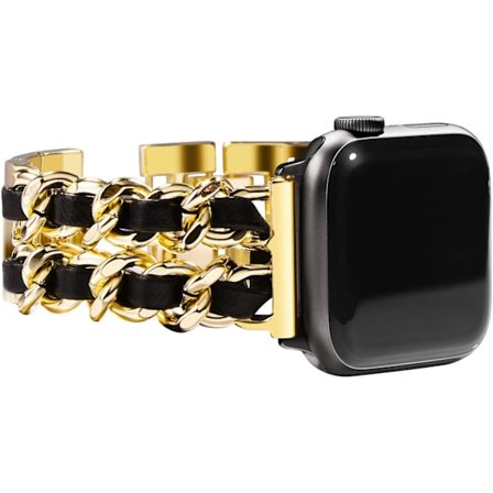 Metallrem för kvinnor, kompatibel med Apple Watch 42 mm, 44 mm och 45 mm, armband i rostfritt stål för iWatch Series 9/8/7/6/5/4/3/2/1/SE