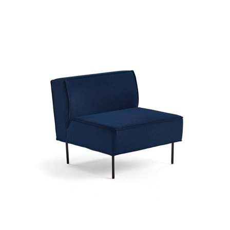 Armchair COPENHAGEN PLUS, fabric, marine blue