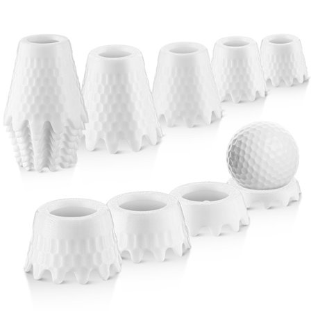 8-pack TPU Okrossbara Golf-tees, Justerbar Höjd från 1/4" till 2" - Perfekt för Inomhus/Utomhus Vintergräs, Hemmaträning, Golf Si