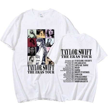 Taylor Swift The Eras Tour Fans Brev Tryckt T-shirt Kortärmad T-shirt med tryck