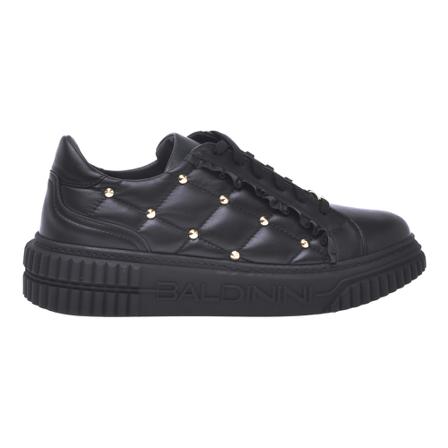 Baldinini Low-top trainers in black quilted nappa Sort, Dame, Størrelse: 39 EU