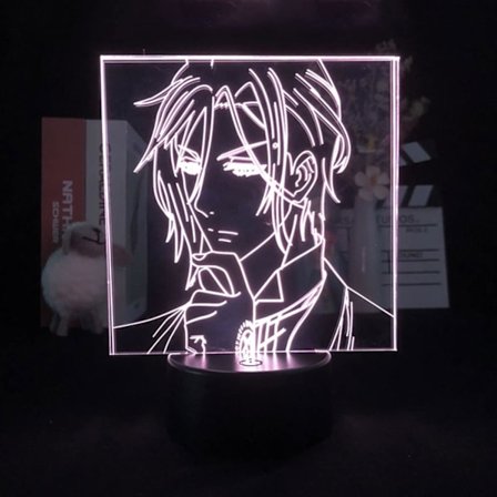 3D Yövalo Musta Butler Sebastian Michaelis Japanilainen Anime Makuuhuoneen Sisustukseen Söpö Syntymäpäivävärilahja LED Manga Lapsilahja