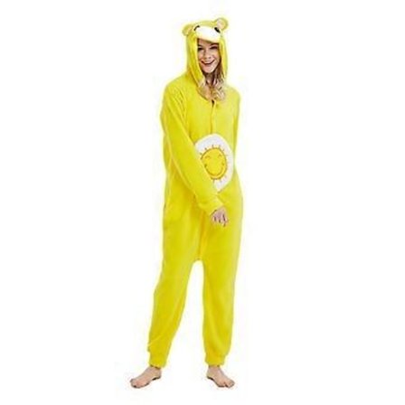 Bjørn Onesie Pyjamas Cosplay Dyre Homewear Nattøy Jumpsuit Kostyme For Kvinner Menn (S Gul)