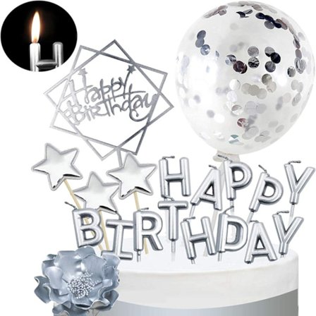 Tårtdekoration Tårtdekoration Set Grattis på födelsedagen Gyllene Konfettidekoration