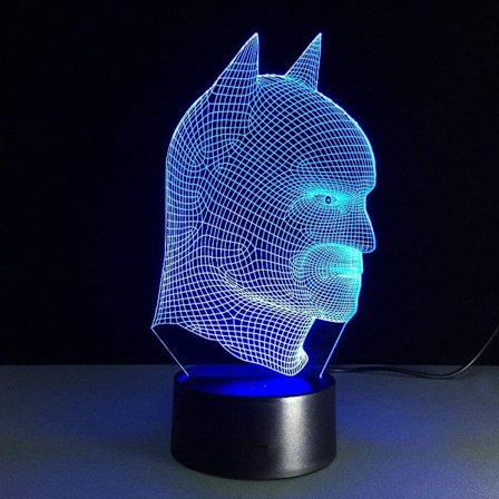 Batman 3D Lampe Værelse Soveværelse Dekorativt Natlys