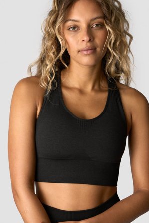 ICANIWILL - Soft Seamless Sports Bra Black - Dame - ICIW