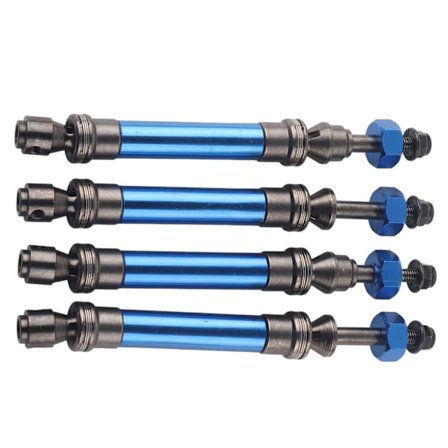 4 stk. CVD Fremre Bakre Drivaksel Metall Overføringsaksel for Traxxas Slash 4X4 1/10 RC Bil Mørkeblå
