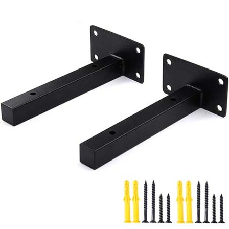 2 st rostfria väggfästen Vintage hylla konsoler Industriell kraftig konsoler Vägghylla Hylla konsol för förvaringsställ