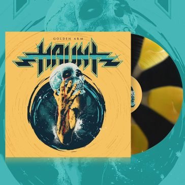 Golden arm - yellow/black pinwheel vinyl HAUNT