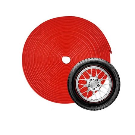 Gummifelgbeskytter, 8 meter - Rød