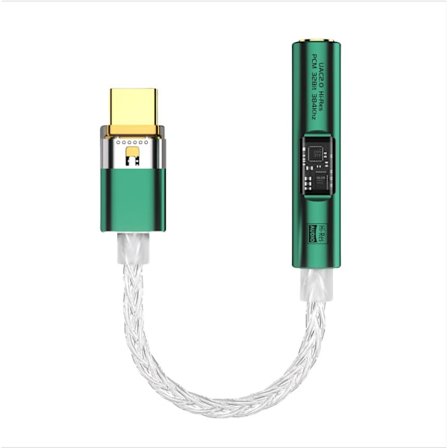 BA23 USB-C - 3,5 mm:n ääniadapteri sisäänrakennetulla DAC:lla Green