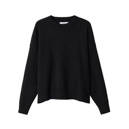 Mango Oversized striksweater Sort, Dame, Størrelse: 2XS