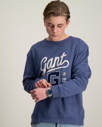 GANT RELAXED GRAPHIC SWEAT C-NECK Blau Pullover Jungen - Kidsbrandstore