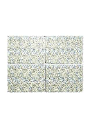 Morris & Co Bordsunderlägg Willow Bough Blue/Green 4-pack Köksredskap Grön ONESIZE