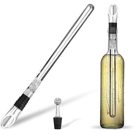 3-i-1 rostfritt stål vinkylare bar rostfritt stål vinflaska kylare och dekanteringsluftare