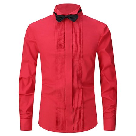 Klänningskjorta Man Smoking Krage Groomsman's Dress Brudgum Bröllopskjorta Man Snabb leverans